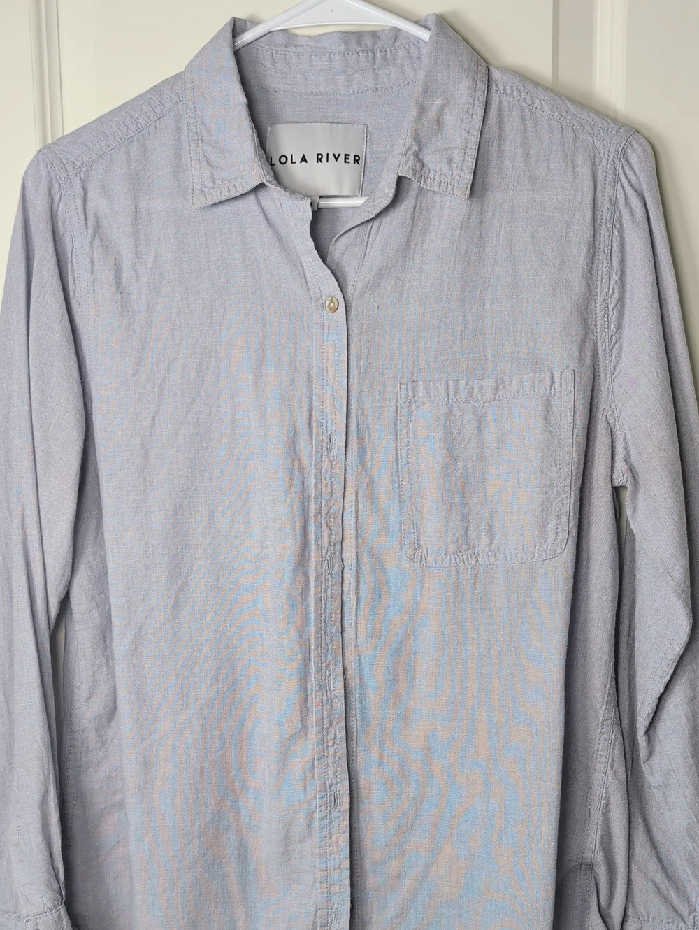 Lola Rivers New York Light Blue Button-Up Shirt - Picture 5 of 11